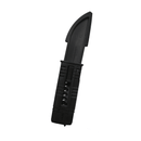 Black plastic part for cantilever umbrella fabric, accessory for patio shade solutions.