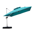 PURPLE LEAF Double Top 360 Degree Rotation 9 ft / 10 ft / 11 ft / 12 ft Square Patio Classic Umbrella - Purple Leaf Garden