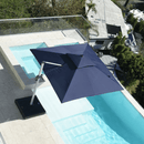 PURPLE LEAF Double Top 360 Degree Rotation 9 ft / 10 ft / 11 ft / 12 ft Square Patio Classic Umbrella - Purple Leaf Garden