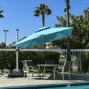 PURPLE LEAF Double Top 360 Degree Rotation 9 ft / 10 ft / 11 ft / 12 ft Square Patio Classic Umbrella - Purple Leaf Garden