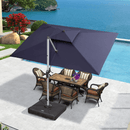 PURPLE LEAF Double Top 9 x 11 / 9 x 12 / 10 x 12 / 10 x 13 ft Rectangle Outdoor Classic Umbrella - Purple Leaf Garden