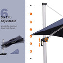 PURPLE LEAF Double Top 9 x 11 / 9 x 12 / 10 x 12 / 10 x 13 ft Rectangle Outdoor Classic Umbrella - Purple Leaf Garden