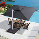 PURPLE LEAF Double Top 9 x 11 / 9 x 12 / 10 x 12 / 10 x 13 ft Rectangle Outdoor Classic Umbrella - Purple Leaf Garden