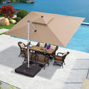 PURPLE LEAF Double Top 9 x 11 / 9 x 12 / 10 x 12 / 10 x 13 ft Rectangle Outdoor Classic Umbrella - Purple Leaf Garden