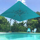 PURPLE LEAF Double Top 9 x 11 / 9 x 12 / 10 x 12 / 10 x 13 ft Rectangle Outdoor Classic Umbrella - Purple Leaf Garden