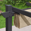 PURPLE LEAF Outdoor Retractable Pergola Shade Cover - Durable Fabric Canopy Replacement Top for Decks and Porches - Purple Leaf Garden