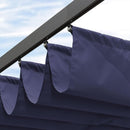PURPLE LEAF Outdoor Retractable Pergola Shade Cover - Durable Fabric Canopy Replacement Top for Decks and Porches - Purple Leaf Garden