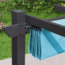 PURPLE LEAF Outdoor Retractable Pergola Shade Cover - Durable Fabric Canopy Replacement Top for Decks and Porches - Purple Leaf Garden