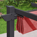 PURPLE LEAF Outdoor Retractable Pergola Shade Cover - Durable Fabric Canopy Replacement Top for Decks and Porches - Purple Leaf Garden