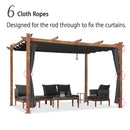 PURPLE LEAF Retractable Outdoor Curtains for Pergola, Gazebo, and More: Enjoy Your Outdoor Space in Comfort - Purple Leaf Garden