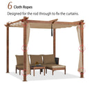 PURPLE LEAF Retractable Outdoor Curtains for Pergola, Gazebo, and More: Enjoy Your Outdoor Space in Comfort - Purple Leaf Garden