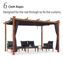 PURPLE LEAF Retractable Outdoor Curtains for Pergola, Gazebo, and More: Enjoy Your Outdoor Space in Comfort - Purple Leaf Garden