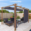 PURPLE LEAF Retractable Outdoor Curtains for Pergola, Gazebo, and More: Enjoy Your Outdoor Space in Comfort - Purple Leaf Garden