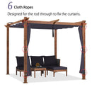 PURPLE LEAF Retractable Outdoor Curtains for Pergola, Gazebo, and More: Enjoy Your Outdoor Space in Comfort - Purple Leaf Garden