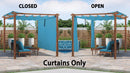 PURPLE LEAF Retractable Outdoor Curtains for Pergola, Gazebo, and More: Enjoy Your Outdoor Space in Comfort - Purple Leaf Garden