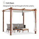 PURPLE LEAF Retractable Outdoor Curtains for Pergola, Gazebo, and More: Enjoy Your Outdoor Space in Comfort - Purple Leaf Garden