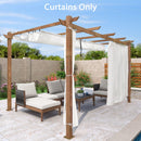 PURPLE LEAF Retractable Outdoor Curtains for Pergola, Gazebo, and More: Enjoy Your Outdoor Space in Comfort - Purple Leaf Garden