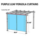 PURPLE LEAF Retractable Outdoor Curtains for Pergola, Gazebo, and More: Enjoy Your Outdoor Space in Comfort - Purple Leaf Garden