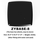 PURPLE LEAF ZYBASE-8 heavy patio umbrella base with wheels, black, dimensions and weight