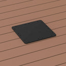 PURPLE LEAF black steel patio cantilever umbrella base plate with pre-drilled holes for deck mounting.