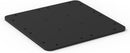 Black powder-coated steel patio cantilever umbrella base with pre-drilled holes for secure mounting, patio shade base.