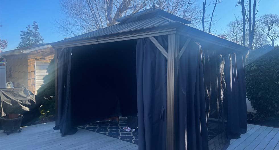 How to Secure Closed Outdoor Gazebo Curtains