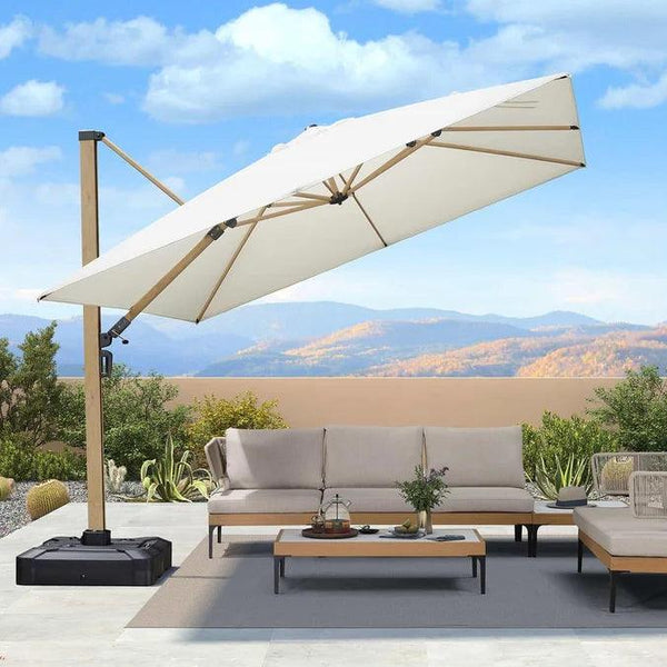 heaviest patio umbrella stand Koutemie Base Stand, 21 Inches Umbrella Outdoor Base Please choose the base according to the size and type of the umbrella to ensure adequate stability 4 Pcs Heavy Duty Plastic