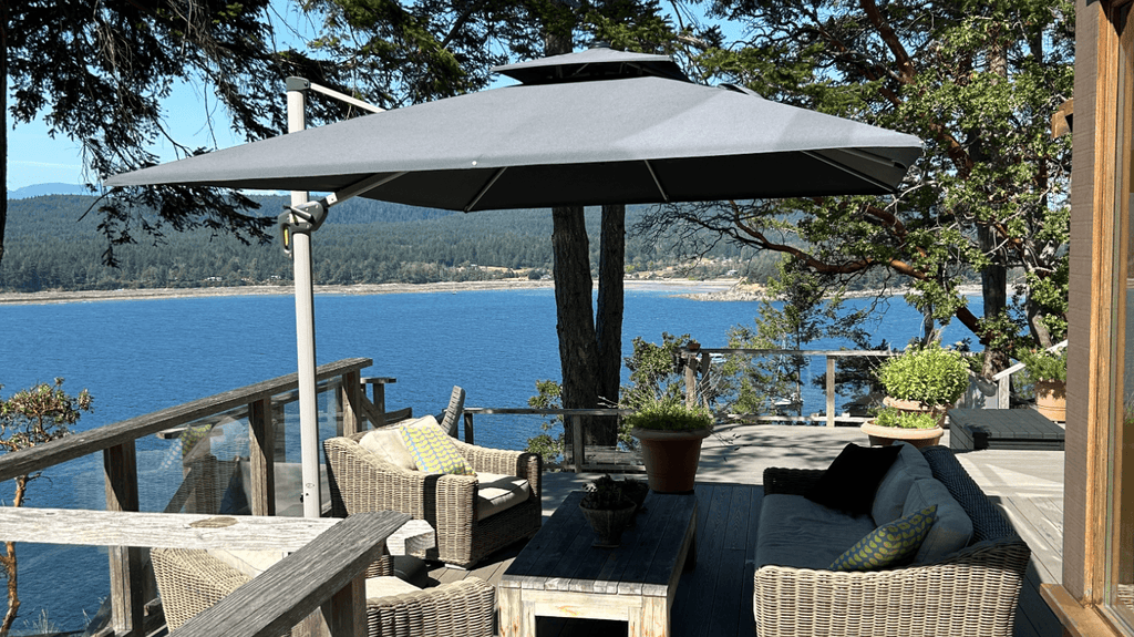 backyard patio umbrella Rectangle Umbrellas ensuring longevity and reliability Canopy:Sea abccanopy 1 ABCCANOPY Durable size 46