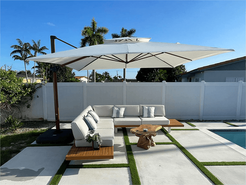 alternatives to patio umbrellas Outdoor Sun Shade Sail | UV-Resistant, Waterproof | Triangular 3.6M x 3.6M | Apple Our Midtown Sun Shades come in both triangular and rectangular shapes 11 Best Patio Umbrellas of