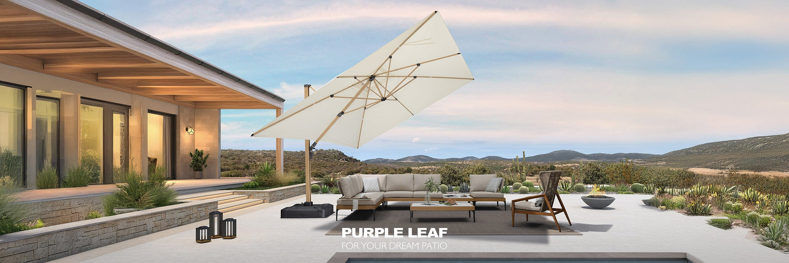 12w12 ft patio umbrella PURPLE LEAF Large 12 Feet Heavy Duty Outoor Umbrella Grey 41858137 12 ft Patio Umbrellas -