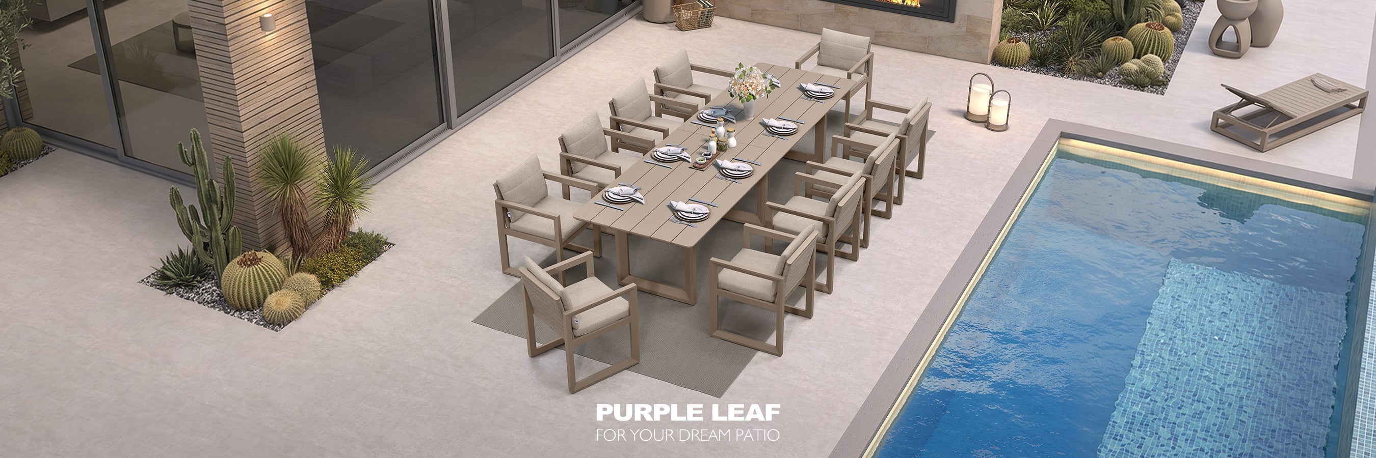 10-Seat Set Patio Dining Set