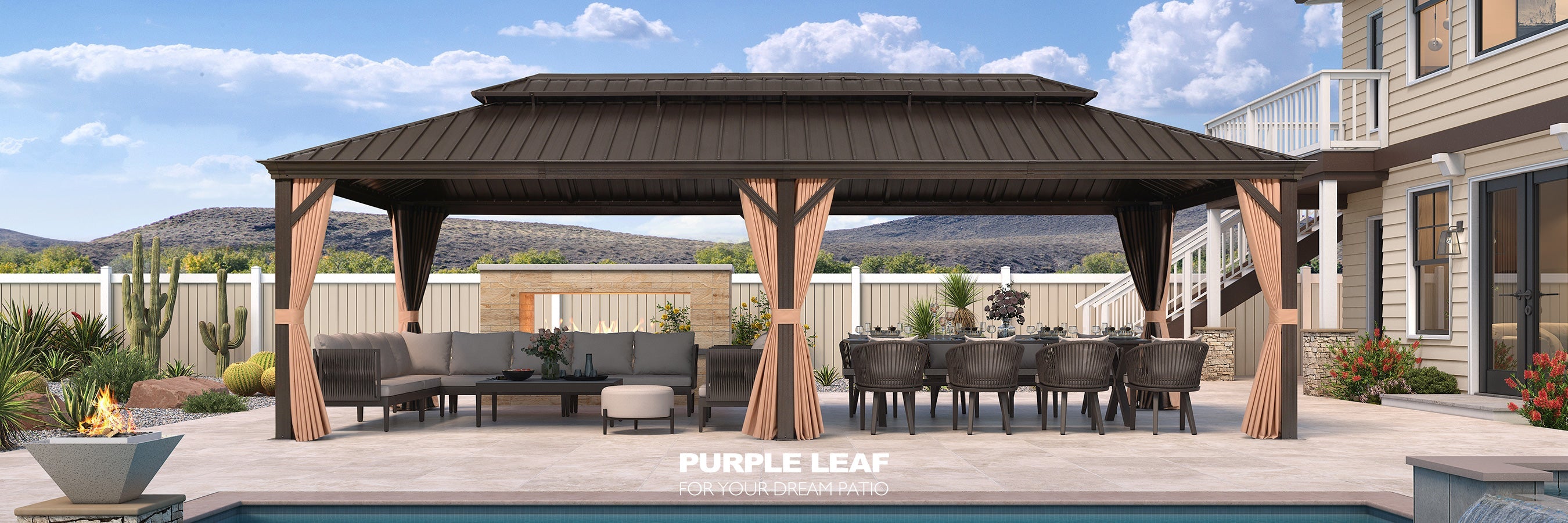 12' x 26' Hardtop Gazebo | Durable Patio Pavilion