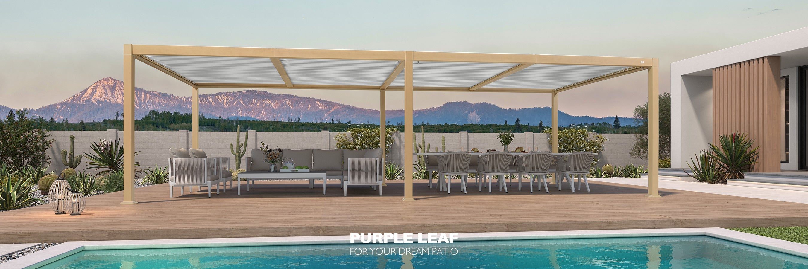 Wood Grain Pergola Kit