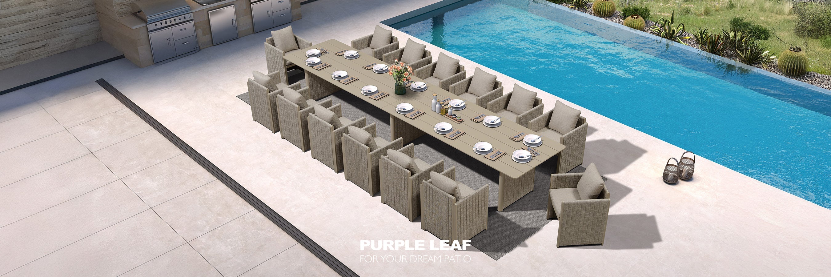15 Pieces Patio Dining Sets