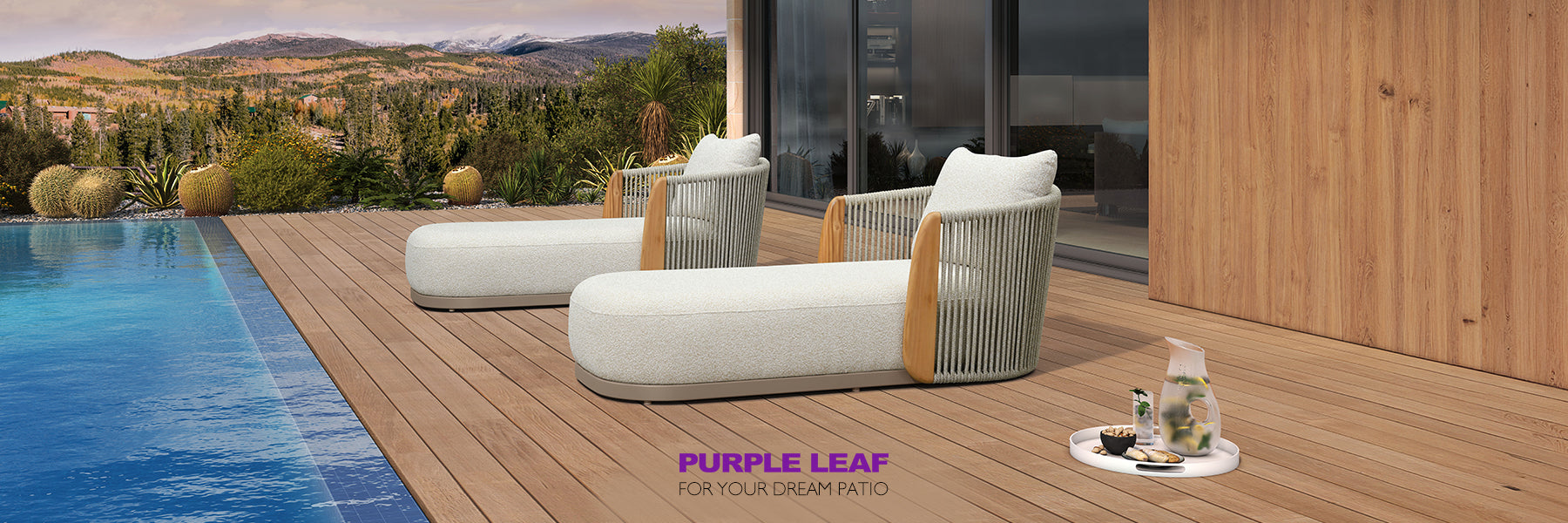 Purple leaf Outdoor Chaise Lounge collection