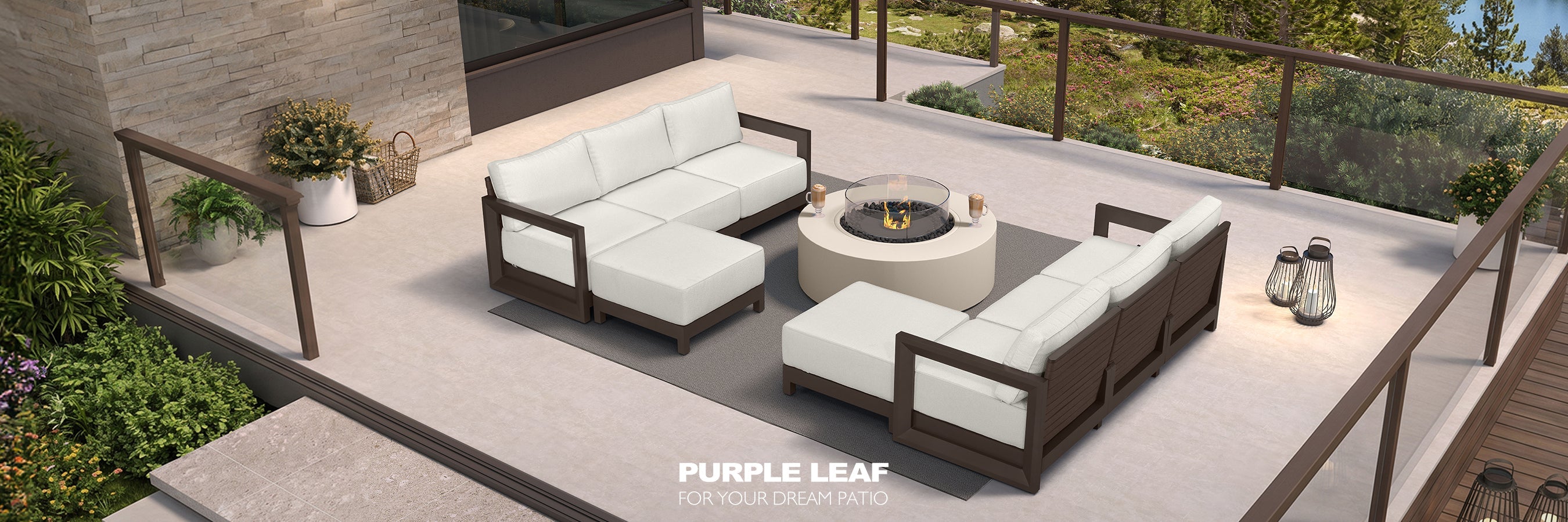 8 Pieces Patio Conversation Sets