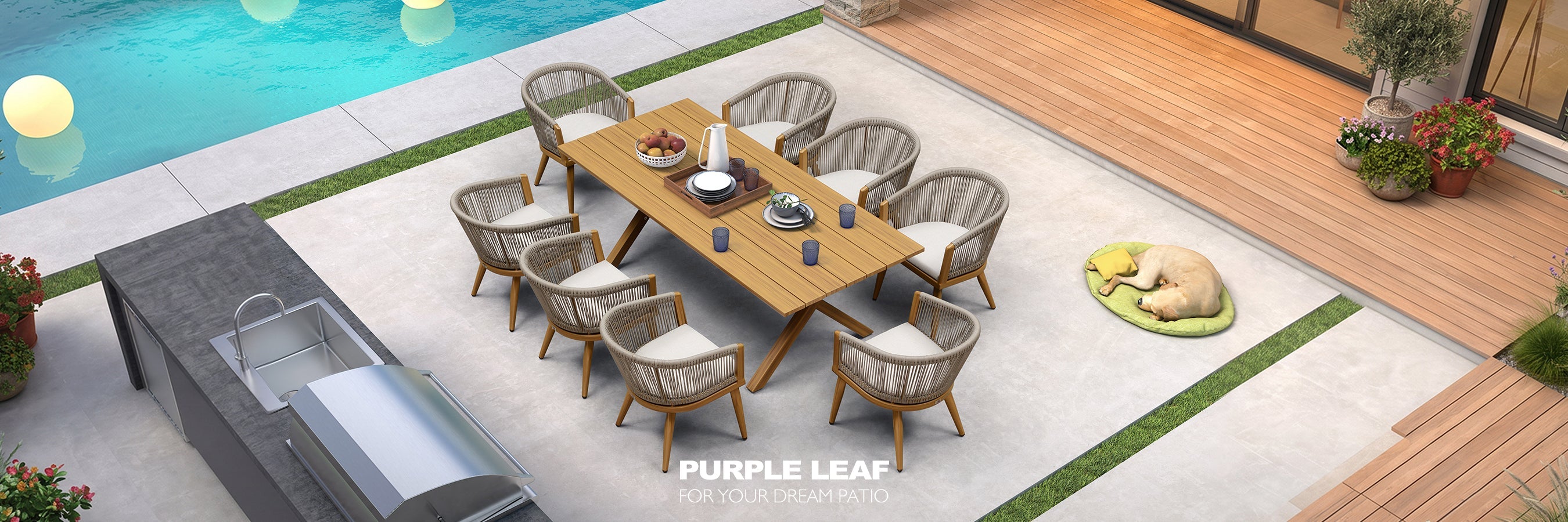 8-Seat Set Patio Dining Set