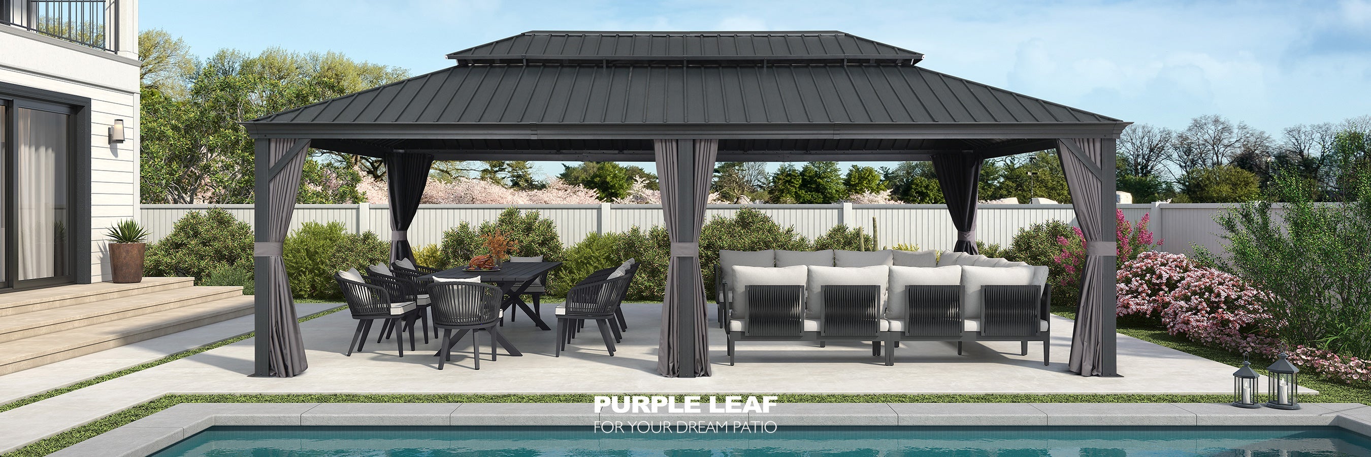 Hardtop gazebo grey