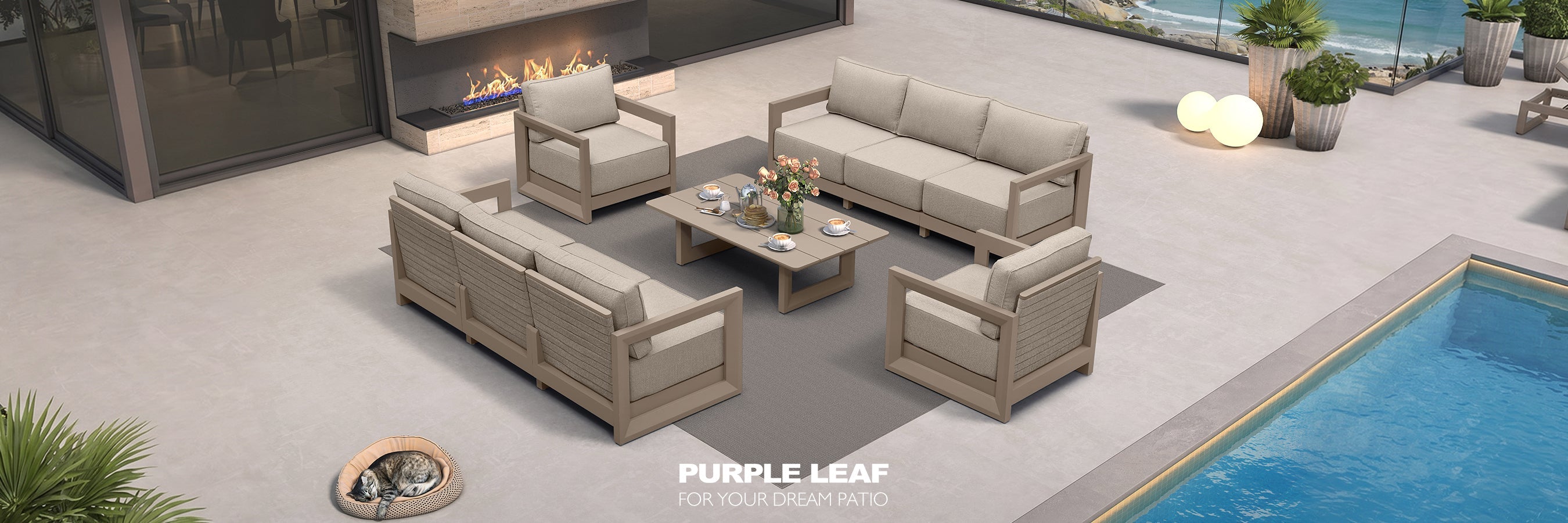Khaki Patio Conversation Sets