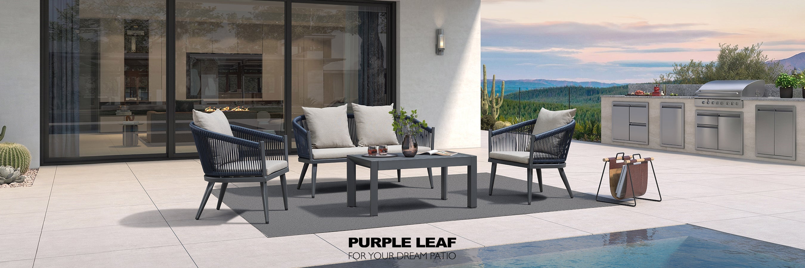 Straight Patio Conversation Sets