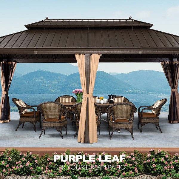 Bronze Frame Gazebo | Elegant Hardtop Patio Pavilion