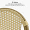 OPEN BOX I PURPLE LEAF French Counter Height Bar Height Stool Set of 2, Patio Bar Chairs with Back Rattan, French Bistro Set