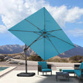 PURPLE LEAF Affordable Patio Umbrella Swivel Left-Right Tiliting Cantilever Umbrella