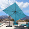 PURPLE LEAF Affordable Patio Umbrella Swivel Left-Right Tiliting Cantilever Umbrella