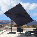 PURPLE LEAF Affordable Patio Umbrella Swivel Left-Right Tiliting Cantilever Umbrella