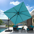 PURPLE LEAF Best Value Cantilever Patio Umbrella with Left-Right Tilt and 360° Swivel