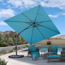 PURPLE LEAF Outdoor Bar Stools Set of 2 Modern Olefin Upholstered Barstools with Back and Armrest Bar Chairs for Garden Kitchen Island