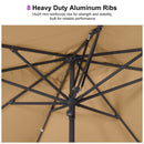 PURPLE LEAF Luxury Market Umbrella 1.9"/2.4"/3.1" Pole Commercial Hydraulic Semi-Automatic Umbrella