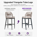 PURPLE LEAF Bar Stools Set of 4 Outdoor Aluminum Barstools with Back Modern Wicker Rattan Boho Garden Pool Patio Bar Chairs
