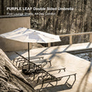 PURPLE LEAF Double Sided Patio Umbrella with Light Large Market Umbrellas with Base